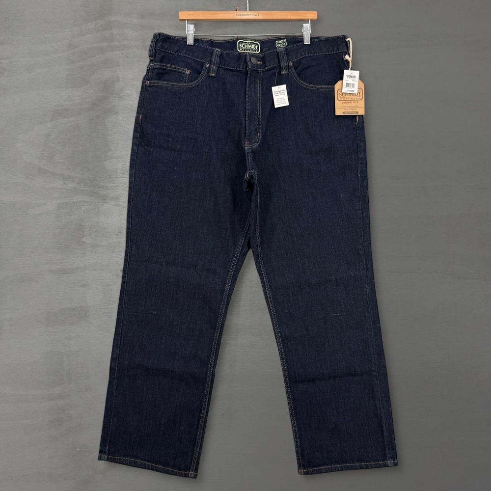 NEW Schmidt Workwear Jeans Dark Wash Comfort Flex Relaxed Fit 40 x 30